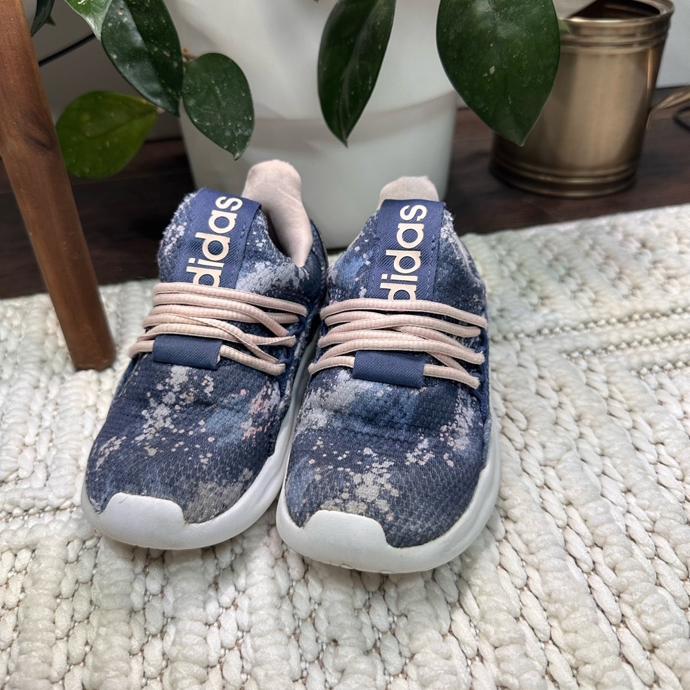 Adidas Kids Navy and Pink Sneakers